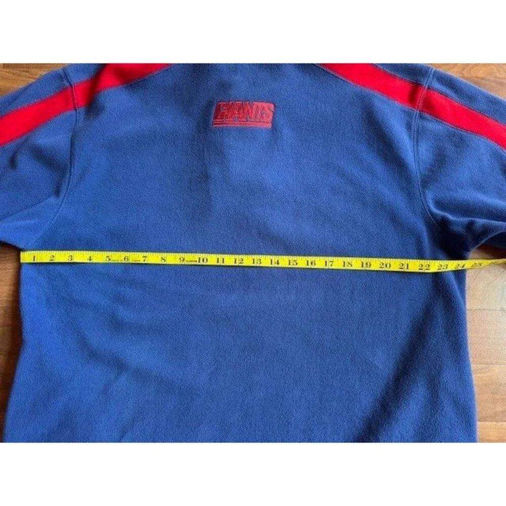 New York Giants 1/4 Zip Fleece Pullover Sweatshirt Shirt NFL Team Apparel XL XXL